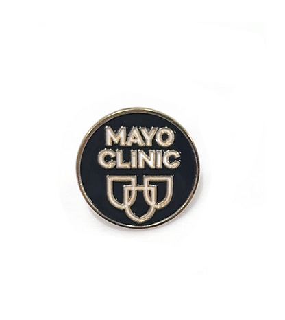Mayo Clinic lapel pin, enameled